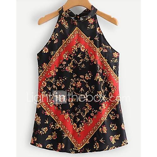 Dames Singlet Bloemen Zwart huismerk kopen in de aanbieding