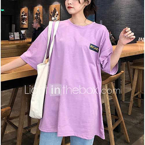 Dames T Shirt Effen Zwart huismerk kopen in de aanbieding