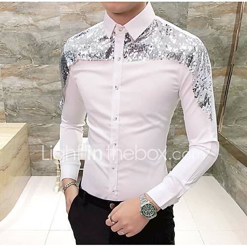 Heren Overhemd Katoen Grafisch Opstaande Boord huismerk kopen in de aanbieding