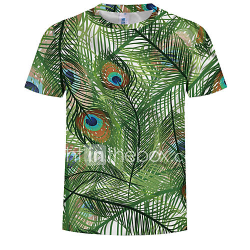 Heren Print T Shirt Bloemen Kleurenblok 3D Klaver Xxxxl huismerk kopen in de aanbieding