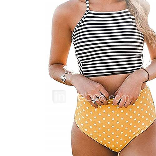 Dames Standaard Geel Cheeky Tankini Zwemkleding Gestreept M L Xl huismerk kopen in de aanbieding Dames Standaard Geel Cheeky Tankini Zwemkleding Gestreept M L Xl huismerk kopen in de aanbieding