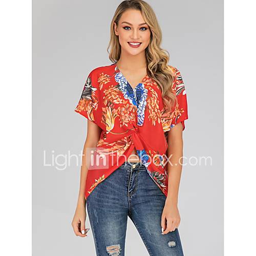 Dames Blouse Bloemen Marineblauw huismerk kopen in de aanbieding