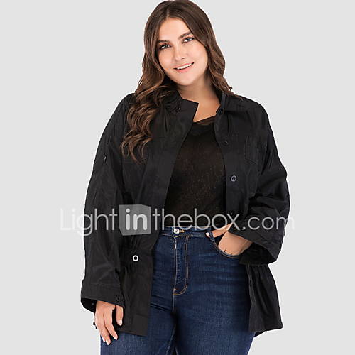 Dames Dagelijks Lang Jas Effen Coltrui Lange Mouw Polyester Zwart Xxl Xxxl Xxxxl huismerk kopen in de aanbieding Dames Dagelijks Lang Jas Effen Coltrui Lange Mouw Polyester Zwart Xxl Xxxl Xxxxl huismerk kopen in de aanbieding