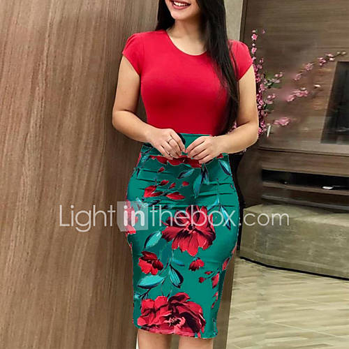 Dames Elegant Schede Jurk Bloemen Patchwork Print Midi huismerk kopen in de aanbieding Dames Elegant Schede Jurk Bloemen Patchwork Print Midi huismerk kopen in de aanbieding