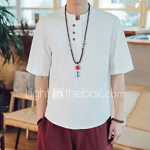 Heren Grote Maten Overhemd Effen Slank huismerk kopen in de aanbieding