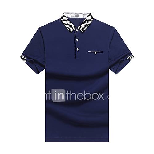 Heren Patchwork T Shirt Effen Marineblauw Xl huismerk kopen in de aanbieding