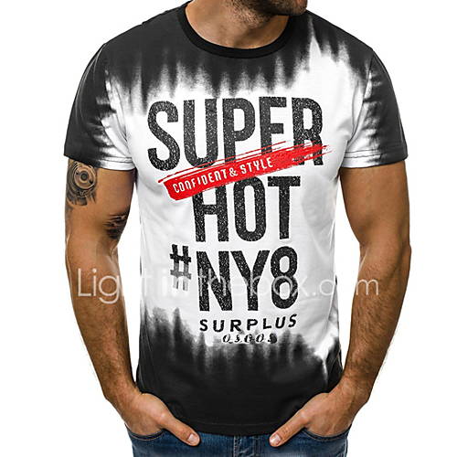 Heren Print T Shirt Letter Ronde Hals Slank Blauw Xl huismerk kopen in de aanbieding Heren Print T Shirt Letter Ronde Hals Slank Blauw Xl huismerk kopen in de aanbieding