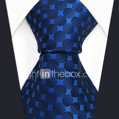 Heren Feest Werk Standaard Effen Polka Dot Jacquard Stropdas huismerk kopen in de aanbieding