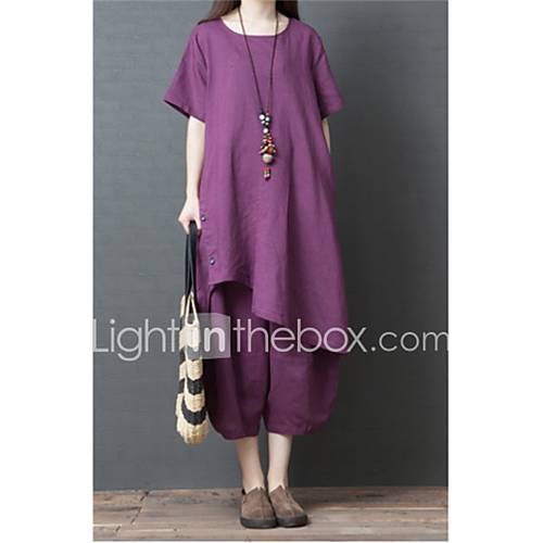 Dames Street Chic Set Pantalon Patchwork Effen huismerk kopen in de aanbieding