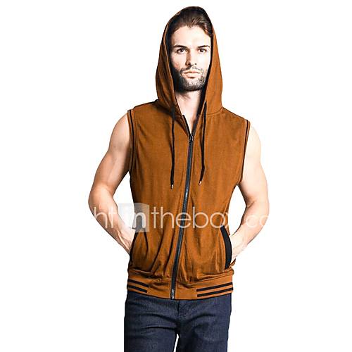 Heren Patchwork Singlet Gestreept Kleurenblok Bruin Xl huismerk kopen in de aanbieding