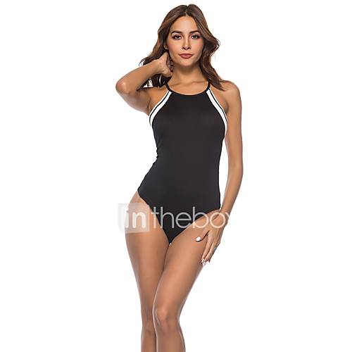 Dames Actief Standaard Halter Zwart Slank Babypakje Effen Patchwork M L Xl huismerk kopen in de aanbieding Dames Actief Standaard Halter Zwart Slank Babypakje Effen Patchwork M L Xl huismerk kopen in de aanbieding