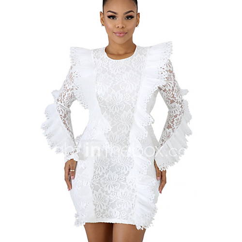 Dames Standaard Bodycon Jurk Effen Ruche Boven De Knie huismerk kopen in de aanbieding Dames Standaard Bodycon Jurk Effen Ruche Boven De Knie huismerk kopen in de aanbieding