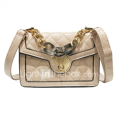 Dames Tassen Pu Crossbodytas Knopen Effen Kleur Blozend Roze Beige Khaki huismerk kopen in de aanbieding