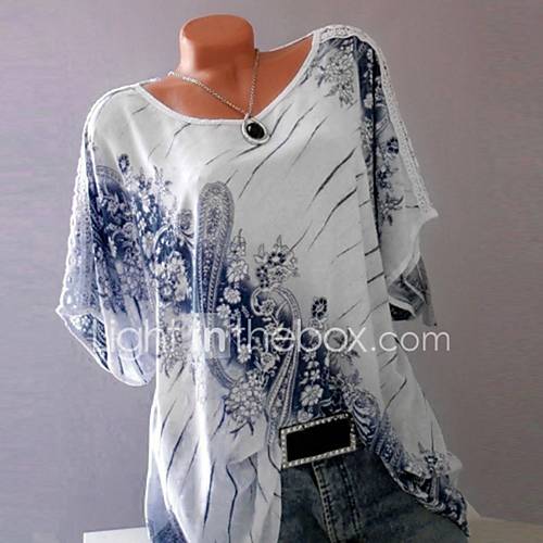 Dames Print T Shirt Grafisch Klaver Xxxl huismerk kopen in de aanbieding Dames Print T Shirt Grafisch Klaver Xxxl huismerk kopen in de aanbieding