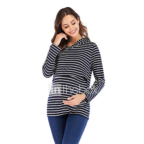 Dames Patchwork T Shirt Gestreept Donkergrijs huismerk kopen in de aanbieding Dames Patchwork T Shirt Gestreept Donkergrijs huismerk kopen in de aanbieding