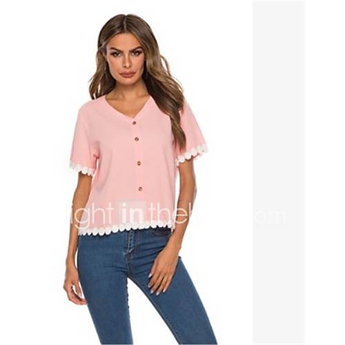 Dames Overhemd Effen Gestreept Rood huismerk kopen in de aanbieding Dames Overhemd Effen Gestreept Rood huismerk kopen in de aanbieding