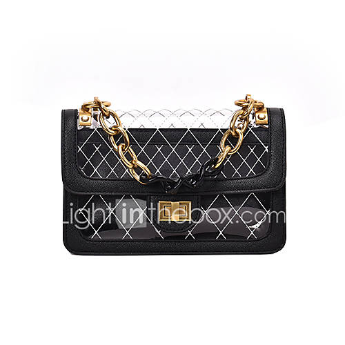 Dames Tassen Pu Crossbodytas Ketting Effen Kleur Zwart Oranje Blozend Roze huismerk kopen in de aanbieding