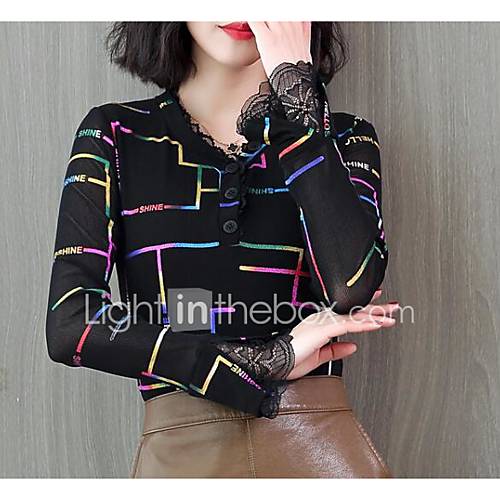 Dames Blouse Gestreept Zwart Xl huismerk kopen in de aanbieding