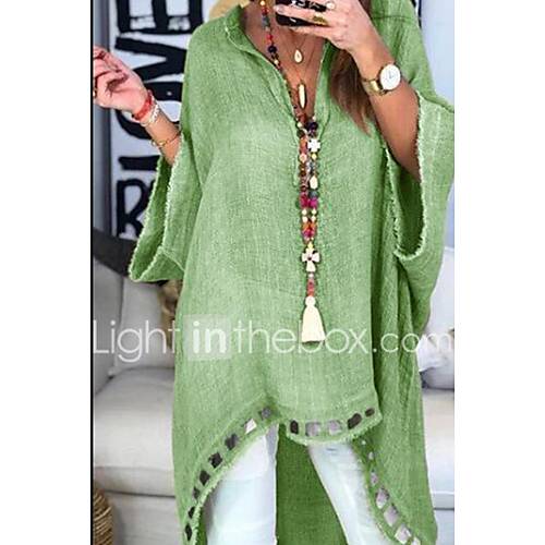 Dames Hol Overhemd Effen V Hals Blozend Roze Xxl Lente Zomer Herfst Winter huismerk kopen in de aanbieding Dames Hol Overhemd Effen V Hals Blozend Roze Xxl Lente Zomer Herfst Winter huismerk kopen in de aanbieding