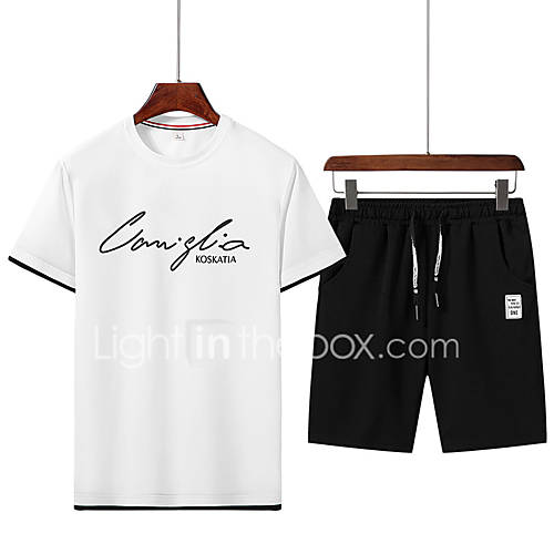 Heren Print Set Letter Wit Xxl huismerk kopen in de aanbieding