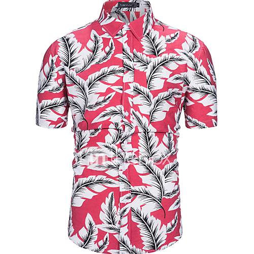 Heren Overhemd Geometrisch Blozend Roze huismerk kopen in de aanbieding