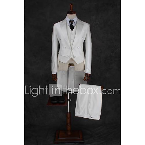 Melk Wit Effen Gestreept Standaard Pasvorm Katoen Polyester Pak Punt Single Breasted Meer Knoops Suits huismerk kopen in de aanbieding Melk Wit Effen Gestreept Standaard Pasvorm Katoen Polyester Pak Punt Single Breasted Meer Knoops Suits huismerk kopen in de aanbieding