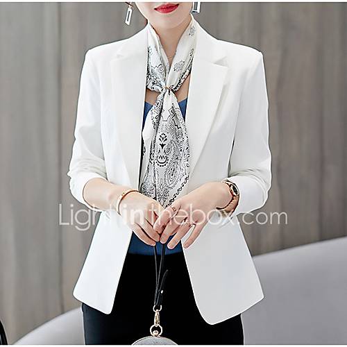 Dames Blazer Ingesneden Revers Polyester Wijn Licht Blauw Marine L Xl Xxl huismerk kopen in de aanbieding