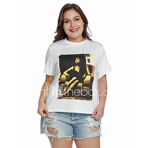 Dames T Shirt Grafisch Wit Xxxl huismerk kopen in de aanbieding Dames T Shirt Grafisch Wit Xxxl huismerk kopen in de aanbieding