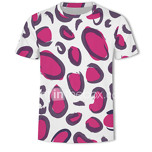 Heren Print T Shirt Geometrisch Kleurenblok 3D Blozend Roze Xxxxl huismerk kopen in de aanbieding