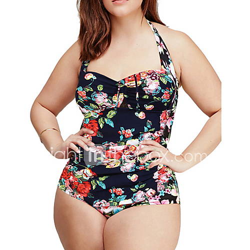 Dames Blauw Blozend Roze Eendelig Zwemkleding Bloemen Xl Xxl Xxxl huismerk kopen in de aanbieding