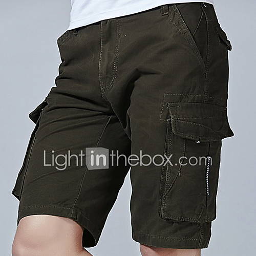 Heren Standaard Shorts Broek Effen Leger Groen huismerk kopen in de aanbieding Heren Standaard Shorts Broek Effen Leger Groen huismerk kopen in de aanbieding