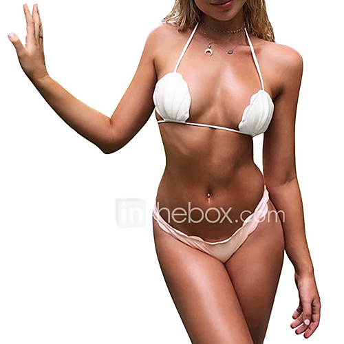 Dames Standaard Wit Blozend Roze Paars Driehoek Hoge Taille Bikini Zwemkleding Effen M L Xl huismerk kopen in de aanbieding Dames Standaard Wit Blozend Roze Paars Driehoek Hoge Taille Bikini Zwemkleding Effen M L Xl huismerk kopen in de aanbieding