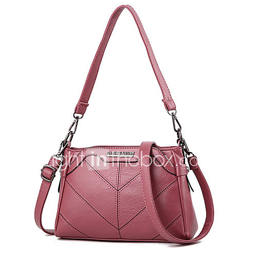 Dames Tassen Pu Crossbodytas Rits Kleurenblok Rood Blozend Roze Grijs huismerk kopen in de aanbieding