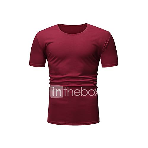 Heren T Shirt Effen Wijn Xl huismerk kopen in de aanbieding