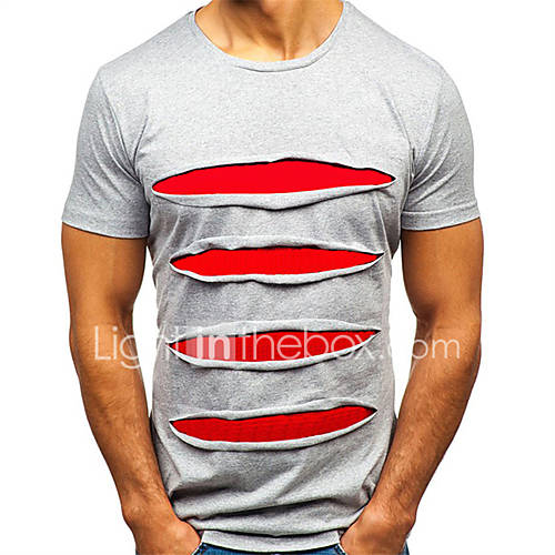 Heren Ruche T Shirt Effen Blauw Xl huismerk kopen in de aanbieding