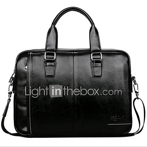 Heren Tassen Pu Aktentas Rits Zwart huismerk kopen in de aanbieding