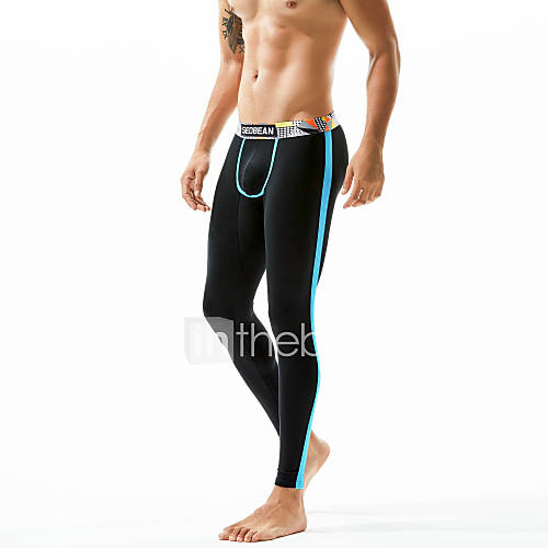 Heren Normaal Polyester Sexy Lange Johns Effen Lage Taille huismerk kopen in de aanbieding