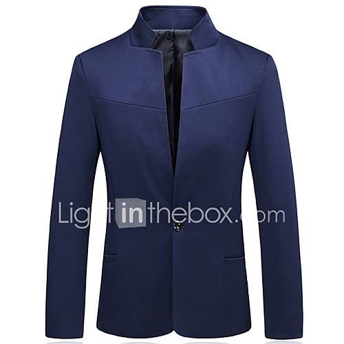 Heren Blazer Opstaand Polyester Marineblauw Grijs Wijn Xxxl Xxxxl Xxxxxl huismerk kopen in de aanbieding