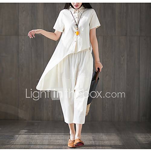 Dames Boho Set Pantalon Patchwork Effen huismerk kopen in de aanbieding