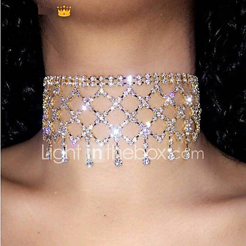 Dames Choker Kettingen Gesimuleerde Diamant Luxe Goud Zilver 30 Cm Sieraden 1Pc Voor Bruiloft Club huismerk kopen in de aanbieding Dames Choker Kettingen Gesimuleerde Diamant Luxe Goud Zilver 30 Cm Sieraden 1Pc Voor Bruiloft Club huismerk kopen in de aanbieding