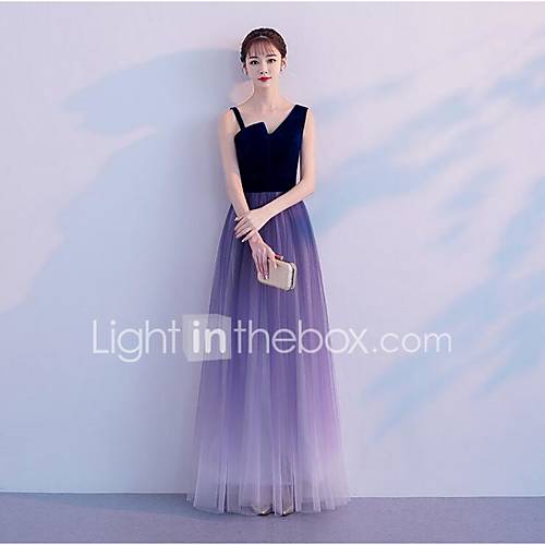 A Lijn Met Sieraad Midi Tule Bruidsmeisjesjurk Ruches Door Lan Ting Express huismerk kopen in de aanbieding