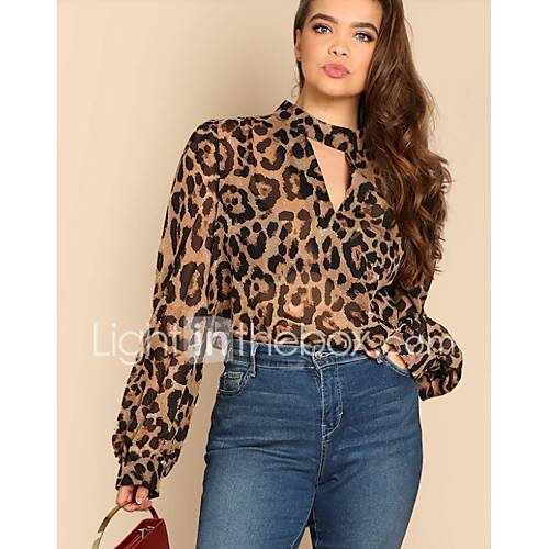 Dames Print Overhemd Luipaard Khaki huismerk kopen in de aanbieding Dames Print Overhemd Luipaard Khaki huismerk kopen in de aanbieding