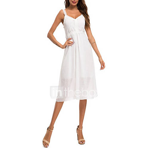 Dames Street Chic Elegant Schede Jurk Effen Patchwork Boven De Knie huismerk kopen in de aanbieding