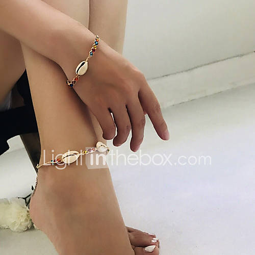 Dames Gevlochten Armband Loom Bracelet Schelp Kostbaar Etnisch Elegant Armbanden Sieraden Beige Voor Lahja Dagelijks Feestdagen Werk Festival huismerk kopen in de aanbieding