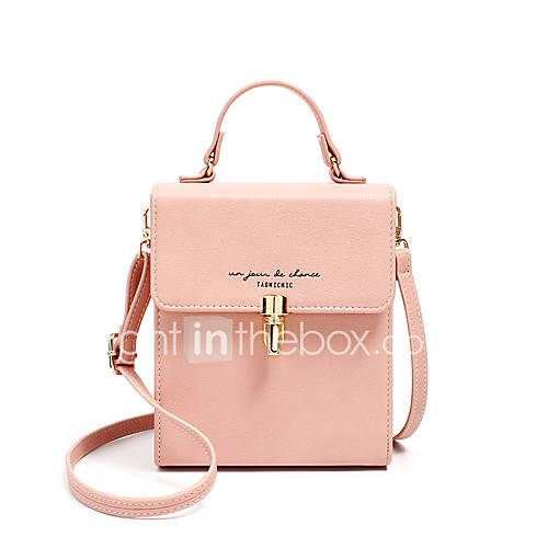 Dames Tassen Pu Crossbodytas Knopen Effen Kleur Blozend Roze Militair Groen Geel huismerk kopen in de aanbieding