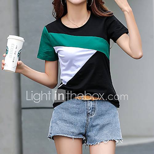 Dames T Shirt Kleurenblok Klaver Xl huismerk kopen in de aanbieding Dames T Shirt Kleurenblok Klaver Xl huismerk kopen in de aanbieding