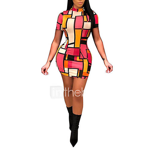 Dames Bodycon Jurk Geometrisch Mini huismerk kopen in de aanbieding Dames Bodycon Jurk Geometrisch Mini huismerk kopen in de aanbieding