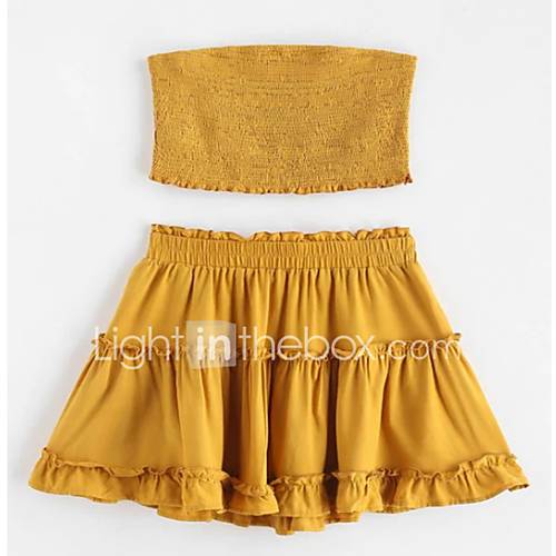 Dames Standaard Street Chic Set Rok Blote Rug Geplooid Patchwork Effen Gestreept huismerk kopen in de aanbieding Dames Standaard Street Chic Set Rok Blote Rug Geplooid Patchwork Effen Gestreept huismerk kopen in de aanbieding