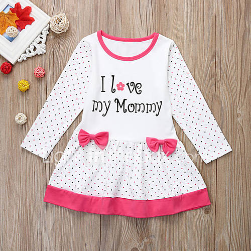 Baby Meisjes Actief Standaard Polka Dot Geometrisch Print Strik Lange Mouw Tot De Knie Katoen Polyester Jurk Wit huismerk kopen in de aanbieding Baby Meisjes Actief Standaard Polka Dot Geometrisch Print Strik Lange Mouw Tot De Knie Katoen Polyester Jurk Wit huismerk kopen in de aanbieding