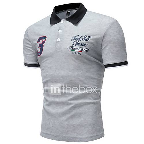 Heren Polo Letter Marineblauw huismerk kopen in de aanbieding